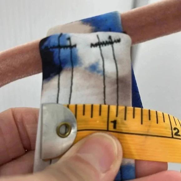 NWT Evans Blue Wave Print Tiered Tankini Swim Top Women’s Size 22 Bathing Bra - Picture 8 of 17